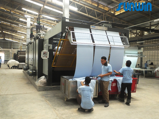 3 Pass Textile Drying Machine 132KW Tubular Knit Fabric Shrinking Drying Machine