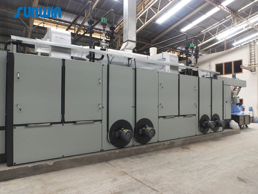3 Pass Textile Drying Machine 132KW Tubular Knit Fabric Shrinking Drying Machine